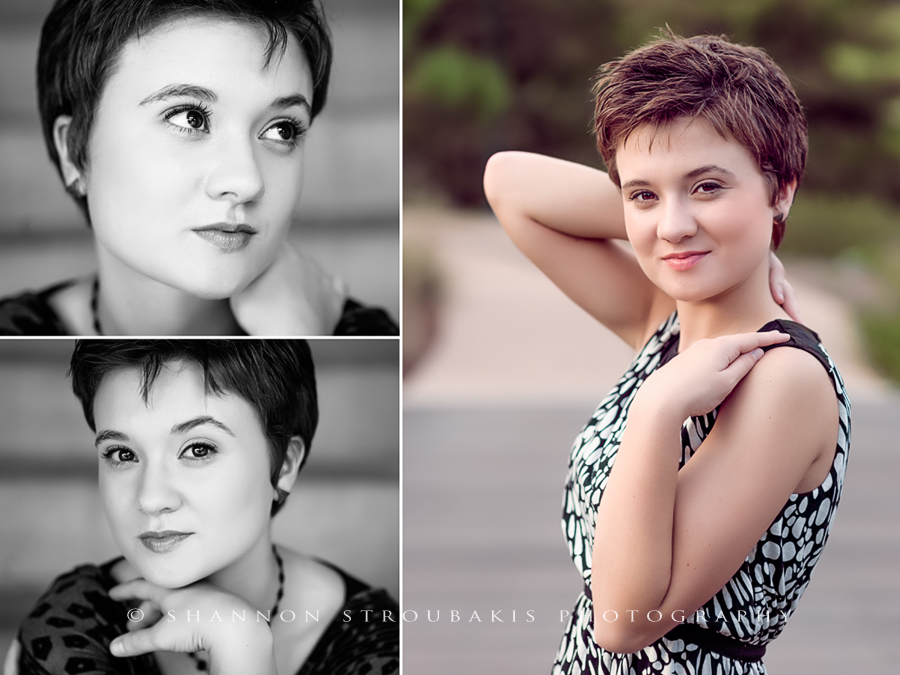 senior portraits in the park with vintage and glamour look