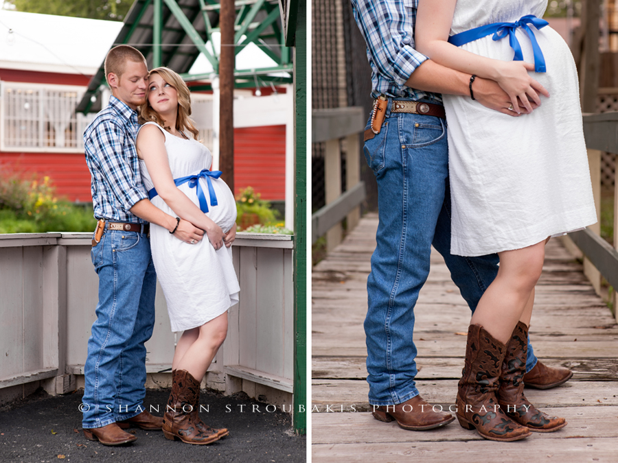 maternity session in spring tx with a cute couple