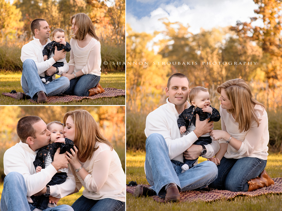fun family photography session in the woodlands with a baby