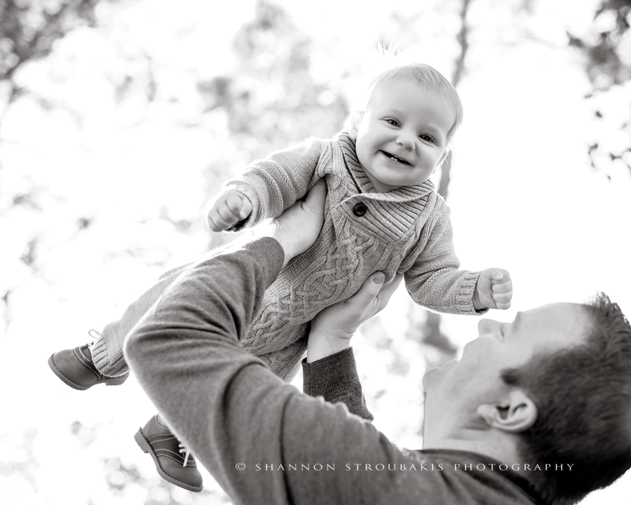 happy baby from a family photography session in spring tx
