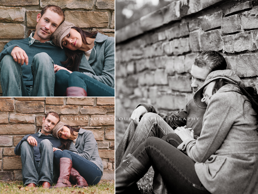 cute couple engagement photography session outdoors in spring tx