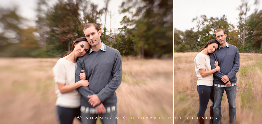 creative and unique engagement portraits in the woodlands