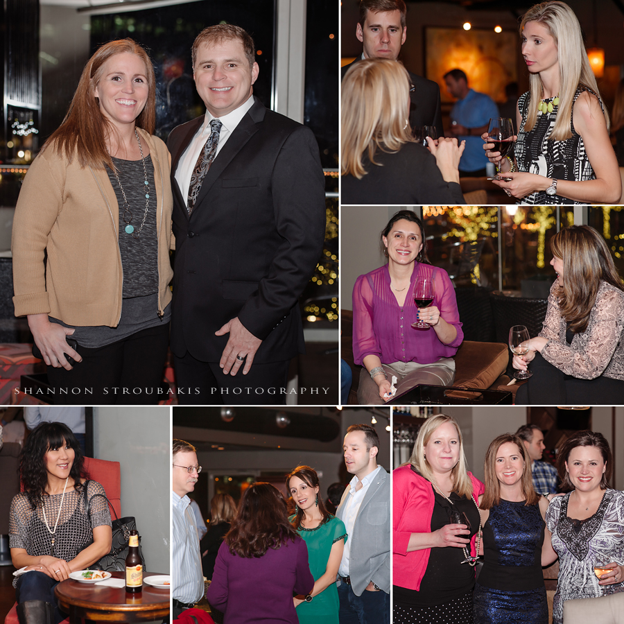 wedding reception event photography in the woodlands at a local wine bar