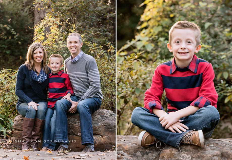 casual outdoor family portraits in the park
