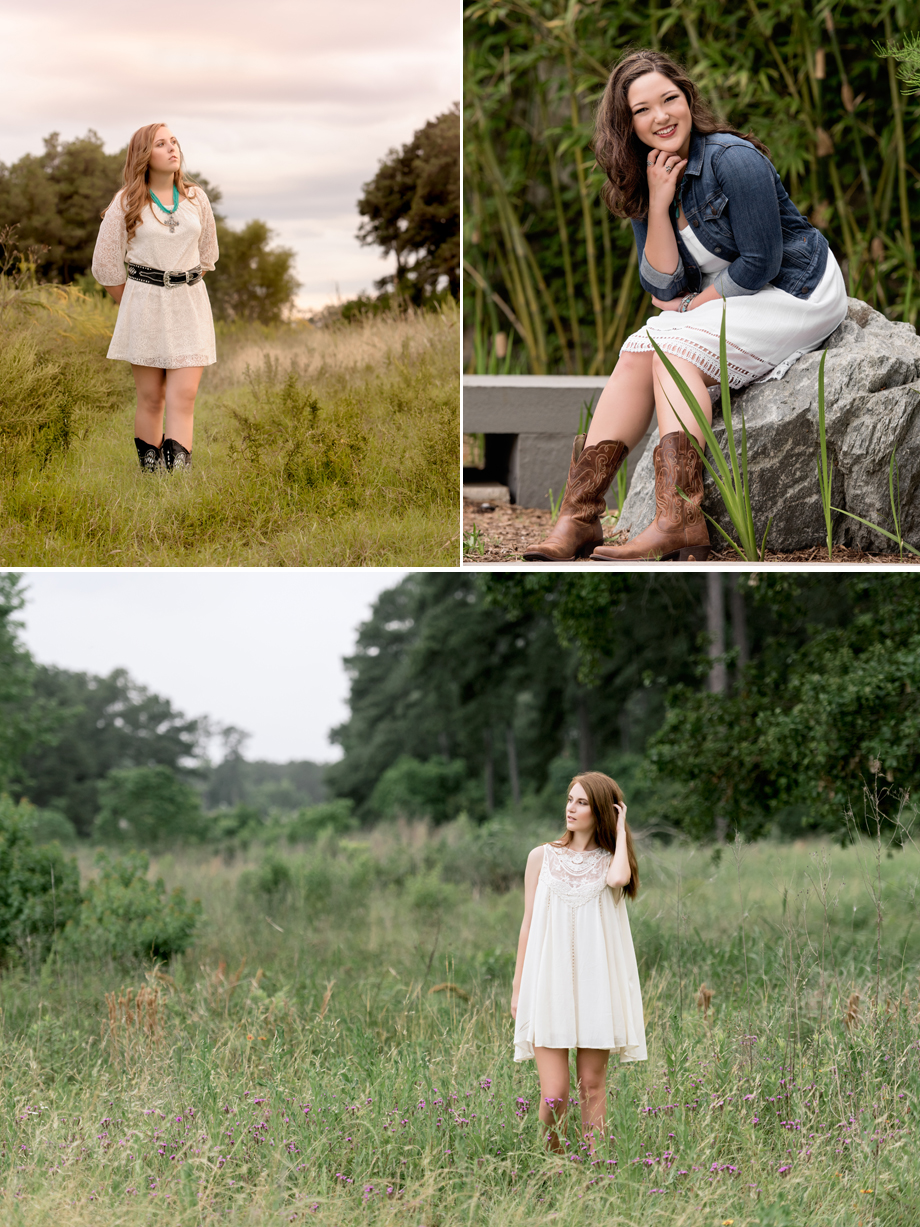the woodlands senior spring sessions