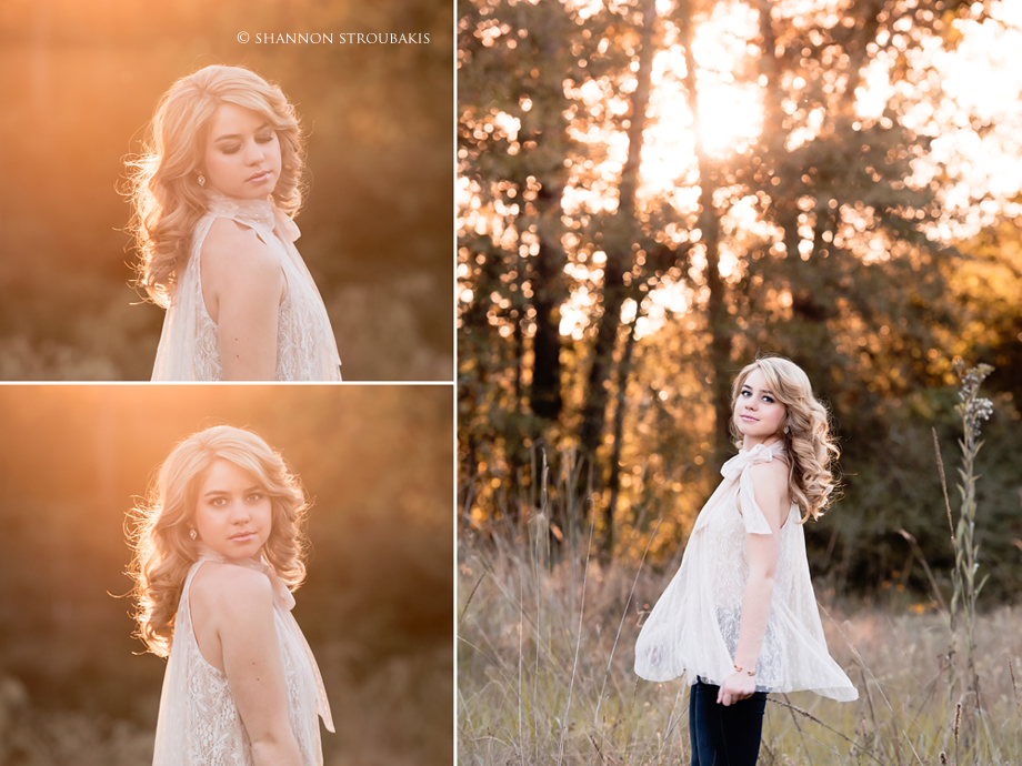 the woodlands golden senior pictures