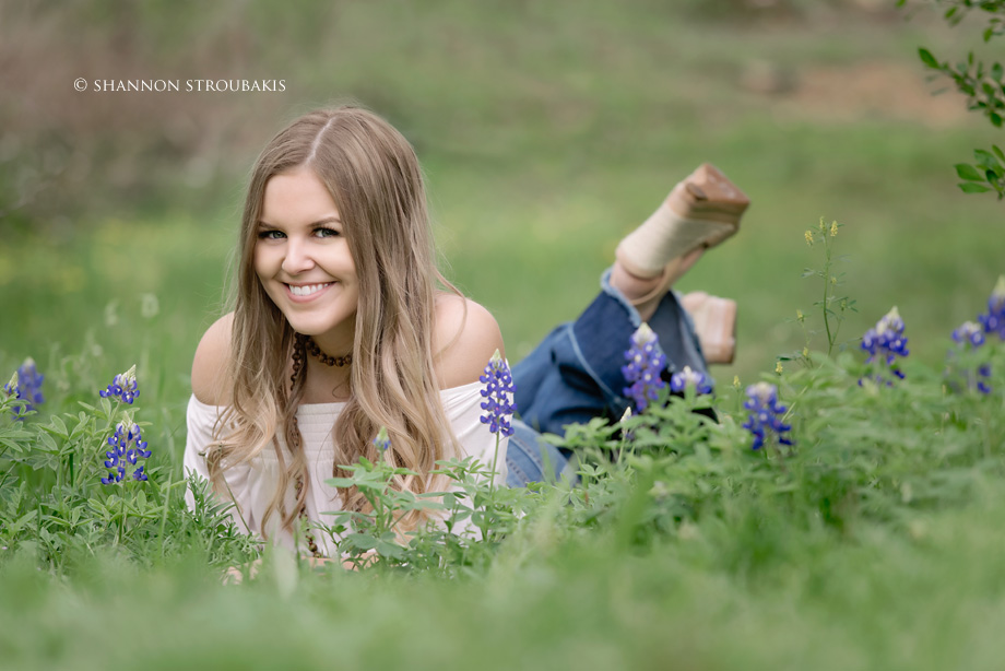 bluebonnet senior pictures the woodlands