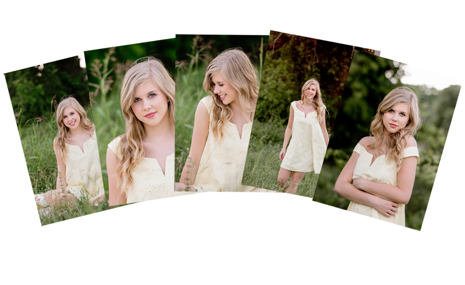 set of gift print packages for senior pictures in the woodlands 