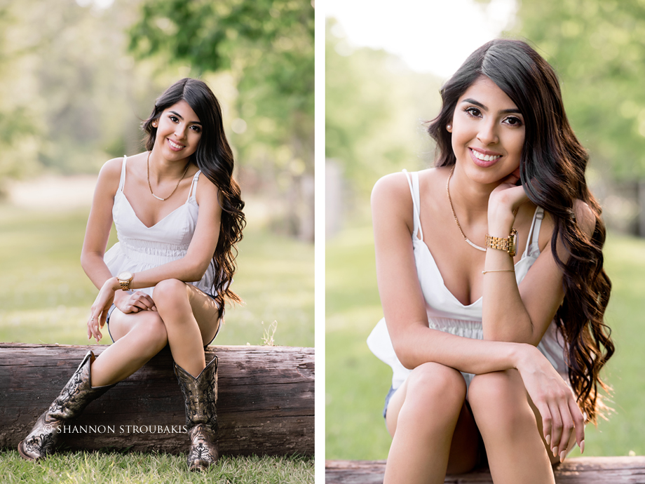 outdoor senior custom photography the woodlands