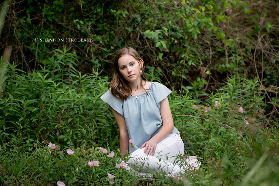 the woodlands photographer natural senior portraits
