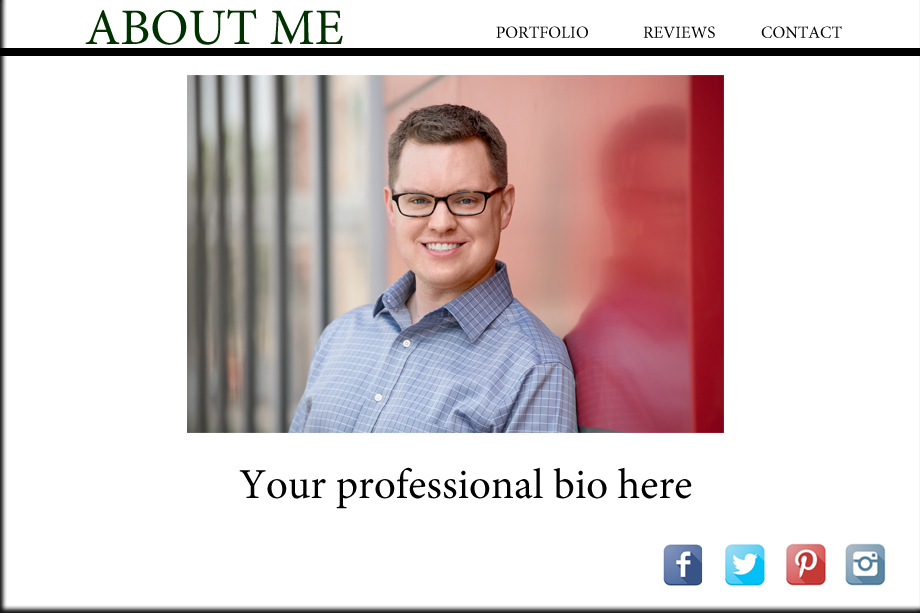 mock about me page 2